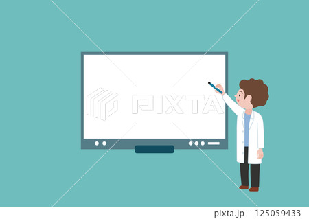 デジタルボードを用いたプレゼンテーションを行う専門家1_3 Digital board デジタルボードを用いたプレゼンテーションを行う専門家1_3 Digital board 125059433