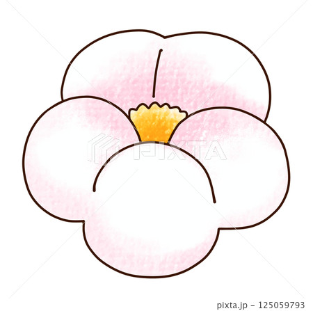 ゆるめシンプルな梅の花の練り切り　アナログ風 125059793