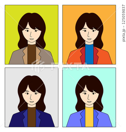 女性の証明写真 125059837