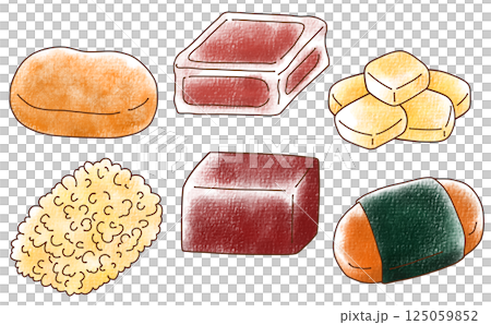 ゆるめシンプル和菓子セット1　アナログ風 125059852