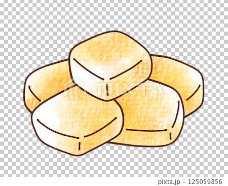 寬鬆簡單的黃豆粉蕨餅模擬風格 125059856