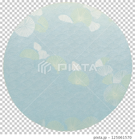 Wabi-sabi, Japanese paper, Japanese patterns, Japanese-style image background material (cool light blue) 125061570
