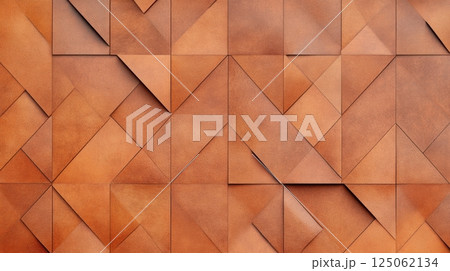 This design features a textured leather surface with a 3D geometric pattern in warm brown hues This design features a textured leather surface with a 3D geometric pattern in warm brown hues 125062134