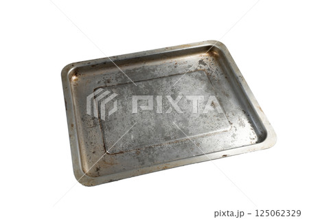Old dirty and scratched saucepan 125062329
