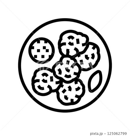 cakes fish line icon vector illustration 125062799