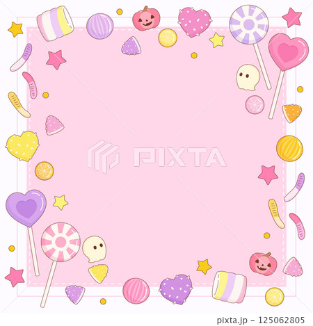 pink halloween candy party frame 1 125062805