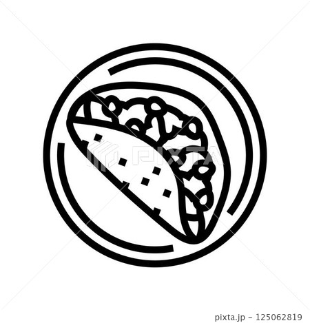 tacos fish line icon vector illustration tacos fish line icon vector illustration 125062819