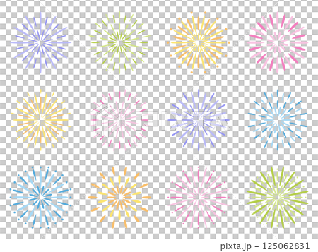 Cute fireworks vector illustration. Summer festival, summer, icon 125062831