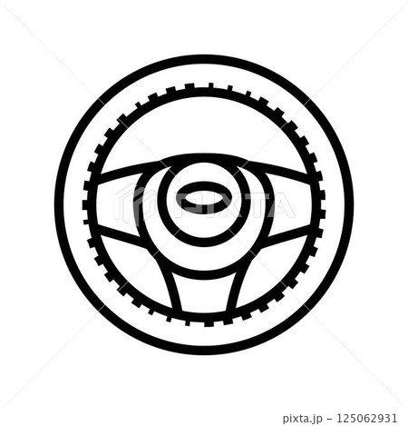 steering wheel cover accessory line icon vector illustration steering wheel cover accessory line icon vector illustration 125062931