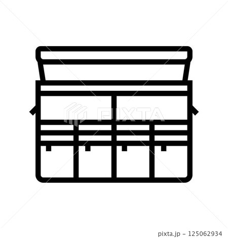 trunk organizer accessory line icon vector illustration trunk organizer accessory line icon vector illustration 125062934
