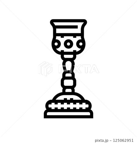 holy chalice byzantine line icon vector illustration holy chalice byzantine line icon vector illustration 125062951