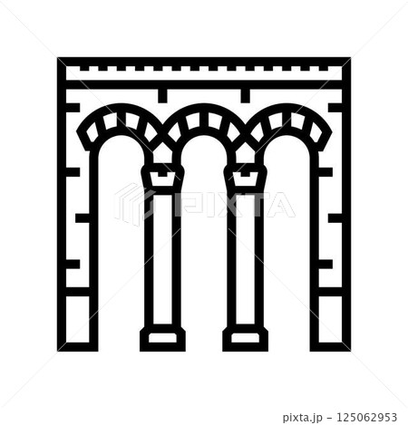 arch byzantine line icon vector illustration arch byzantine line icon vector illustration 125062953