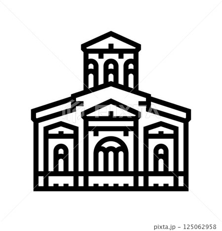 church byzantine line icon vector illustration church byzantine line icon vector illustration 125062958