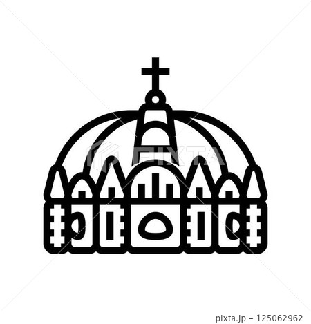 crown emperor byzantine line icon vector illustration 125062962