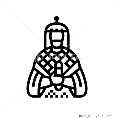 emperor byzantine line icon vector illustration emperor byzantine line icon vector illustration 125062967