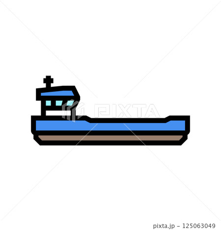 hospital ship color icon vector illustration 125063049
