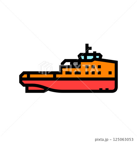 supply ship color icon vector illustration 125063053