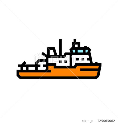 icebreaker ship color icon vector illustration icebreaker ship color icon vector illustration 125063062