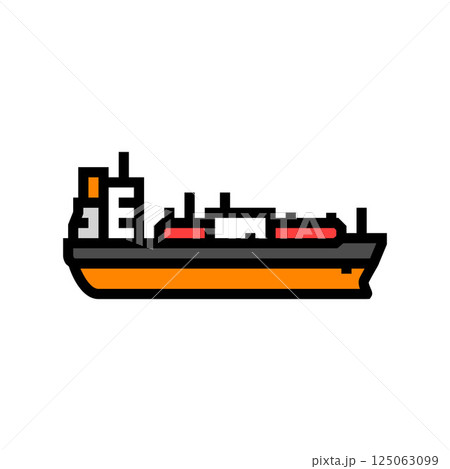liquefied petroleum gas carrier color icon vector illustration liquefied petroleum gas carrier color icon vector illustration 125063099