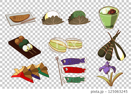 簡單可愛的兒童節素材集 125063245