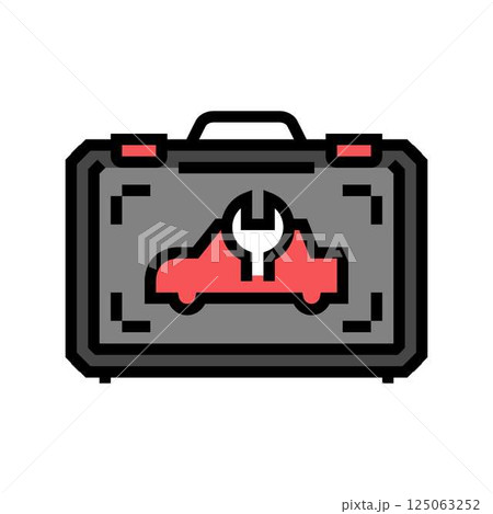 car tool kit accessory color icon vector illustration 125063252
