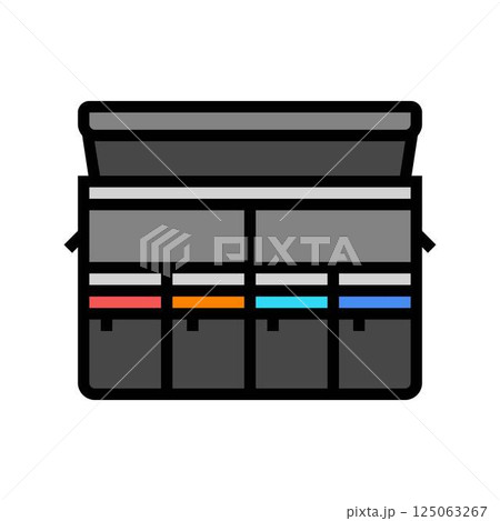 trunk organizer accessory color icon vector illustration 125063267