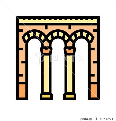 arch byzantine color icon vector illustration 125063294