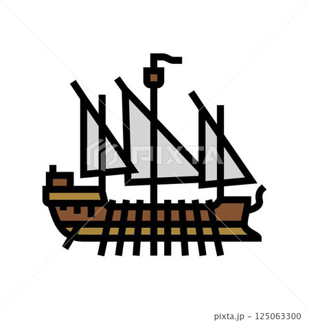 ship byzantine color icon vector illustration ship byzantine color icon vector illustration 125063300