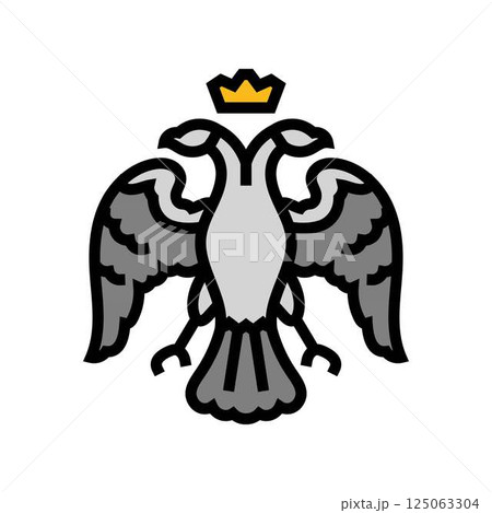 double headed eagle byzantine color icon vector illustration double headed eagle byzantine color icon vector illustration 125063304