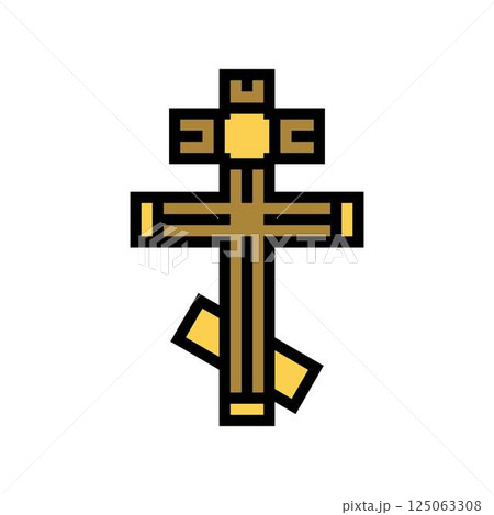 cross byzantine color icon vector illustration cross byzantine color icon vector illustration 125063308