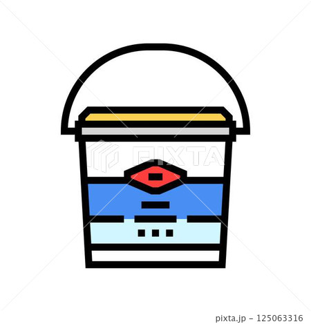 bucket bleach color icon vector illustration bucket bleach color icon vector illustration 125063316