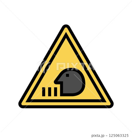 fume warning bleach color icon vector illustration fume warning bleach color icon vector illustration 125063325