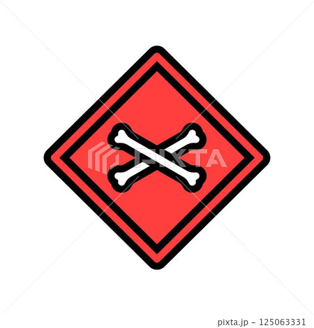 crossbones bleach color icon vector illustration 125063331