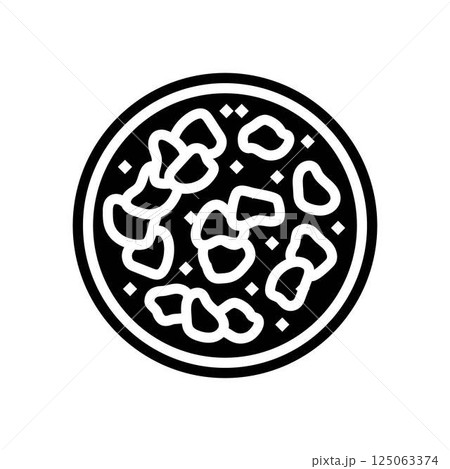 tikka masala chicken dish glyph icon vector illustration 125063374