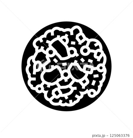 fried rice chicken dish glyph icon vector illustration fried rice chicken dish glyph icon vector illustration 125063376