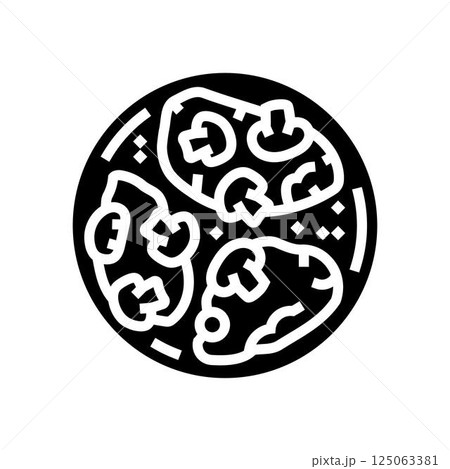 marsala chicken food glyph icon vector illustration 125063381