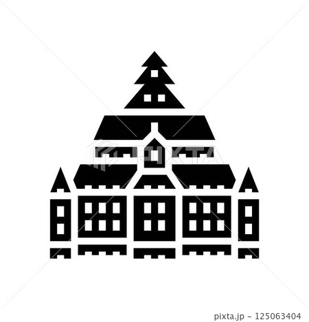 santa claus workshop glyph icon vector illustration 125063404