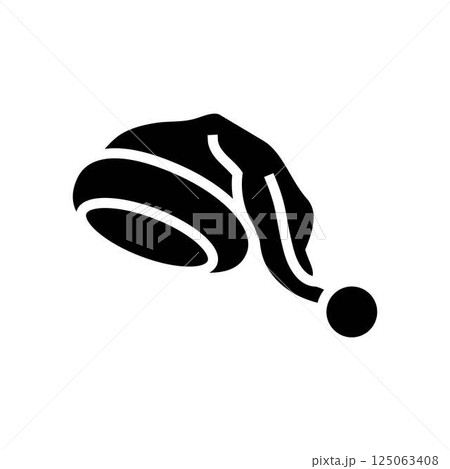 santa claus hat glyph icon vector illustration santa claus hat glyph icon vector illustration 125063408