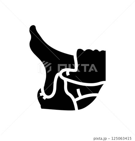 ankles massage therapy glyph icon vector illustration ankles massage therapy glyph icon vector illustration 125063415