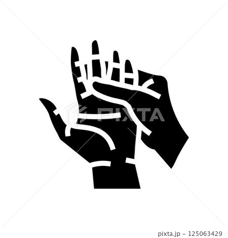 fingers massage therapy glyph icon vector illustration 125063429