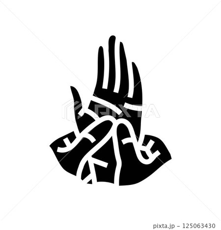 wrists massage therapy glyph icon vector illustration 125063430