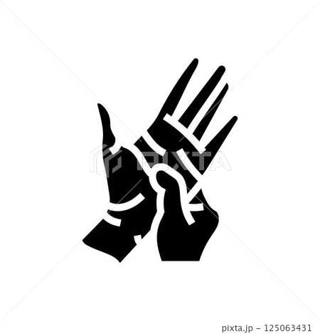 hands massage therapy glyph icon vector illustration 125063431
