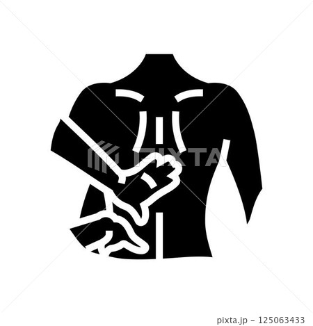 lower back massage therapy glyph icon vector illustration 125063433