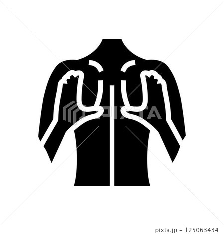 upper back massage therapy glyph icon vector illustration 125063434
