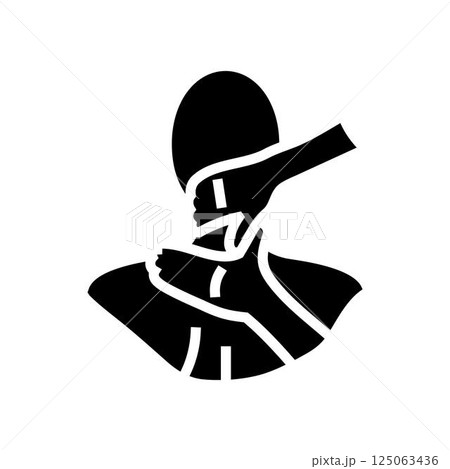 shoulders massage therapy glyph icon vector illustration 125063436