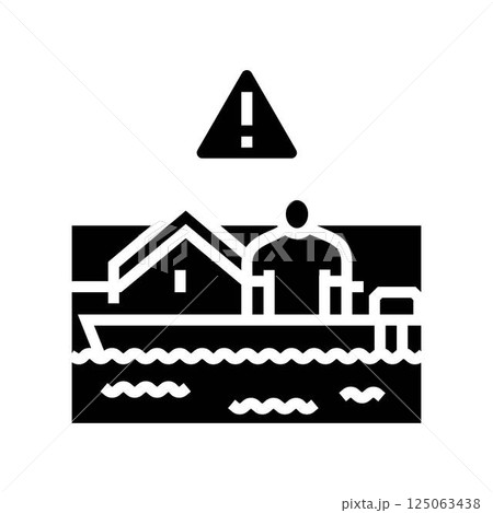 rescue operation hurricane disaster glyph icon vector illustration rescue operation hurricane disaster glyph icon vector illustration 125063438