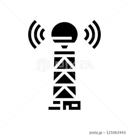 weather radar hurricane disaster glyph icon vector illustration 125063443
