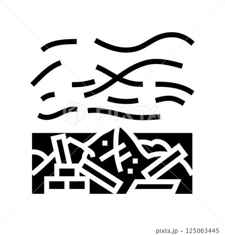 debris from hurricane hurricane disaster glyph icon vector illustration 125063445