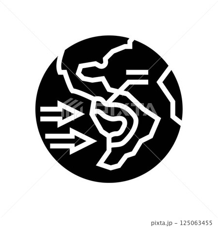 path map hurricane disaster glyph icon vector illustration 125063455