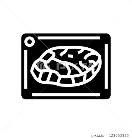 raw meat handling food safety glyph icon vector illustration 125063536